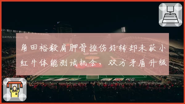 角田裕毅肩胛骨挫伤好转却未获小红牛体能测试机会，双方矛盾升级
